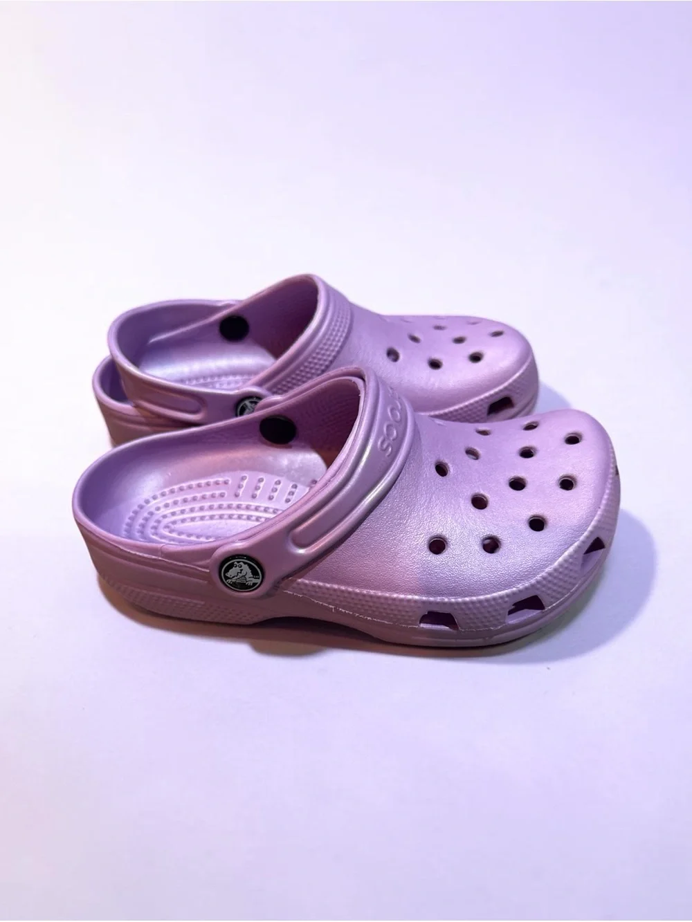Kids Lavender Crocs EUC